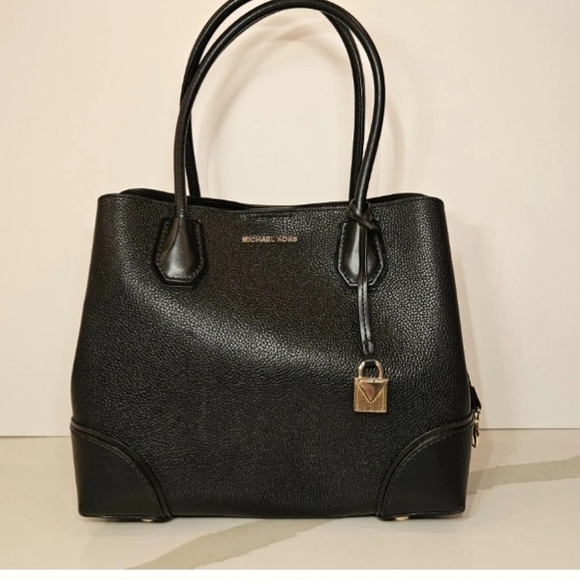 Michael Kors Black Pebbled Leather Tote - Picture 1 of 5